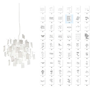 Ortheen Individual Creativity Paper Metal Chandelier - Lamp Copper