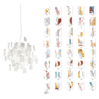 Ortheen Individual Creativity Paper Metal Chandelier - Lamp Copper