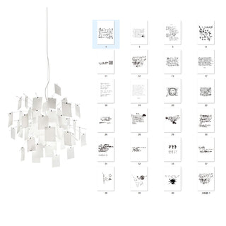 Ortheen Individual Creativity Paper Metal Chandelier - Lamp Copper