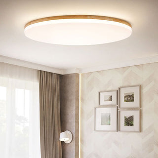 Muto Minimalista LED Plafoniere Legno Acrilico Bianco Rotondo Soggiorno/Camera da Letto