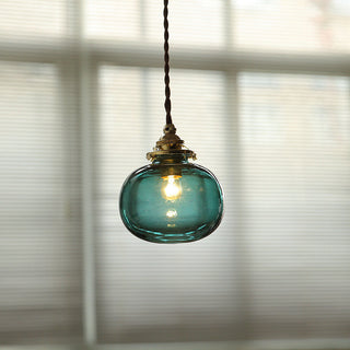 Valentina Retro Oval Vetro Metallo Lampade a Sospensione