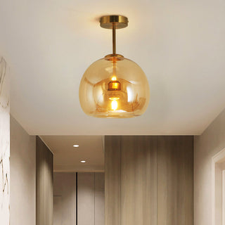 Arisha Moderno LED Lampade a Sospensione Cupola Vetro Oro/Nero Trasparente