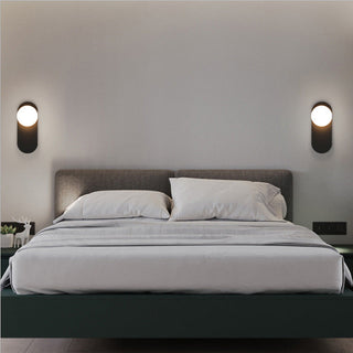 Valentina Moderno LED Vetro Metallo Applique Nero/Oro Camera da Letto