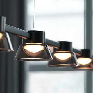 Arisha Moderno LED Lampada a Sospensione Metallo Nero Lineare Sala da Pranzo/Soggiorno/Camera da Letto