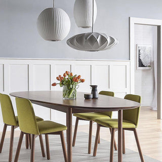 Ritta Design LED Lampada a Sospensione Seta Artificiale Bianco