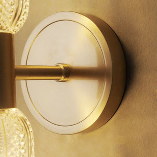 Kristy Design LED Applique Vetro Globo Oro Trasparente Lusso