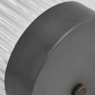 Ray Moderno Semi Cilindrico Metallo Vetro Applique da Esterno