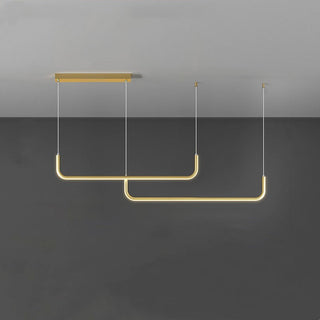 Arisha Moderne LED Lampade a Sospensione Lineare Doppia Cornice
