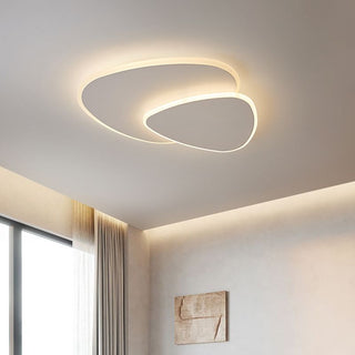 Arisha Plafoniera Geometrica Moderna in Metallo/Acrilico, Bianco