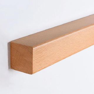 Muto Naturale Legno Lineare Applique Specchio Anteriore