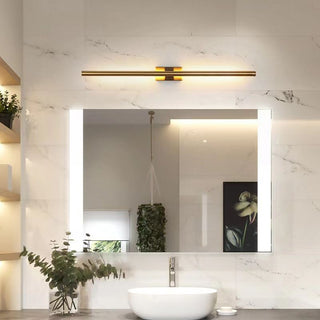 Arisha Moderna LED Applique Metallo Acrilico Nero/Ottone Lineare