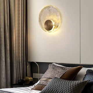Kristy Design LED Bellissimo Applique Arte Deco Globo Cristale Metallo Camera da Letto Oro