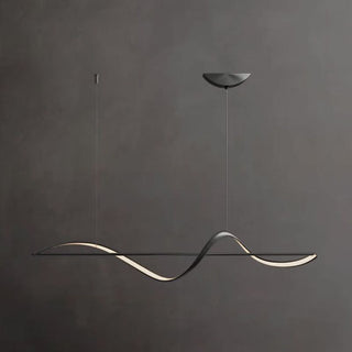 Arisha Lampada a Sospensione Metallo Ottone/Nero Onda Galleria d'Arte Minimalista