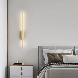 Arisha Moderna LED Applique Metallo Acrilico Nero/Ottone Lineare