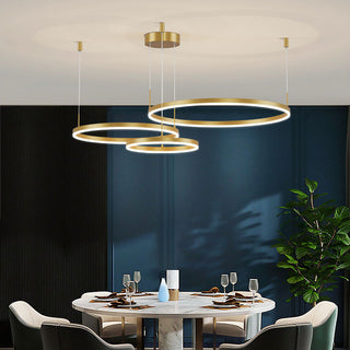 Arisha Lampada a Sospensione Metallo Nero/Oro/Caffè Tir-Cerchio Moderna