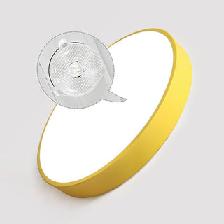 Valentina Moderno LED Plafoniere Rotondo Circolare Semplice Giallo/Blu/Verde/Rosa/Grigio Soggiorno/Camera da Letto