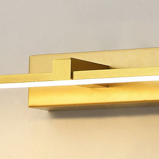 Arisha Moderno Lineare Classico LED Applique Metallo Oro Specchio Bagno