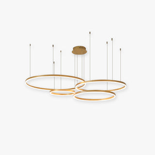 Arisha Lampada a Sospensione Metallo Nero/Oro/Caffè Tir-Cerchio Moderna