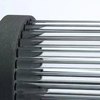 Ray Moderno Semi Cilindrico Metallo Vetro Applique da Esterno