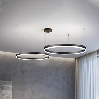 Arisha Lampada a Sospensione Metallo Nero/Oro/Caffè Tir-Cerchio Moderna