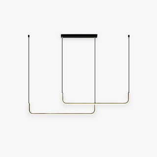 Arisha Moderne LED Lampade a Sospensione Lineare Doppia Cornice