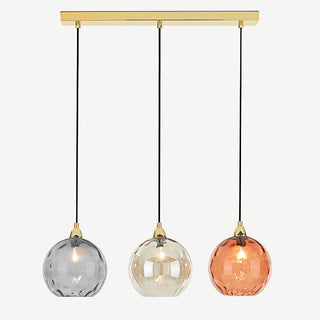 Valentina Design LED Lampada a Sospensione Vetro Ripple Acqua Variopinte Ciondolo Sfera Soggiorno/Camera da Letto