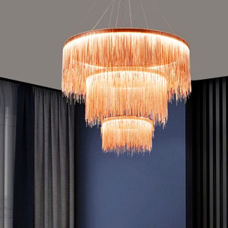Arisha Lusso LED Lampada a Sospensione Catena Nappa