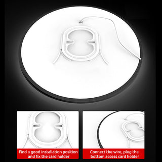 Arisha Moderne LED Plafoniere Soffitto Bianche/Nere Rotonde Bagni