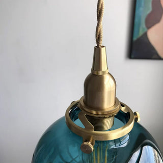 Valentina Retro Oval Vetro Metallo Lampade a Sospensione