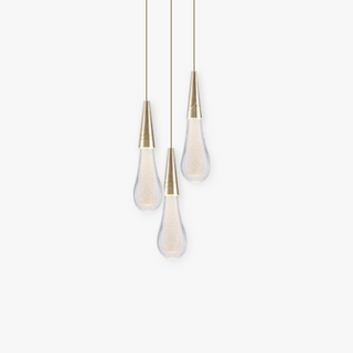 Kristy Lampade a Sospensione Cristallo Oro Lacrima Moderne