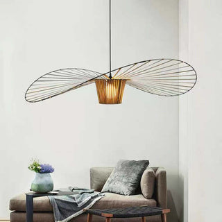 Ritta Lampade a Sospensione Tessuto Nero/Bianco/Oro/Marrone Fiore Moderne