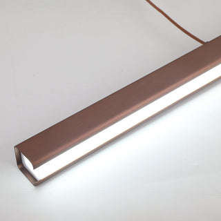 Arisha Moderna LED Lampada a Sospensione Metallo Nero/Marrone Lineare