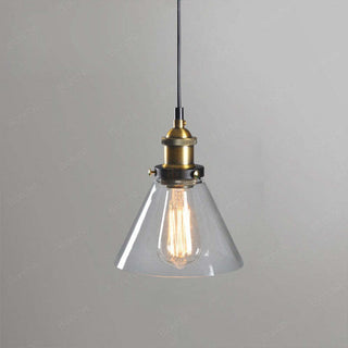 Arisha Industriale LED Lampada a Sospensione Vetro Chiaro/Ambra/Grigio Fumo