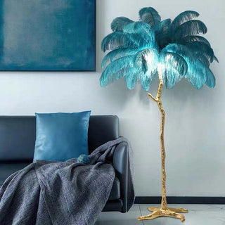O'Moore Design LED Lampada da Terra Piuma Struzzo Lussa Soggiorno/Camera da Letto