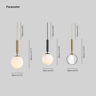 Valentina Moderno LED Vetro Palla Lampade a Sospensione Bianco/Chiaro