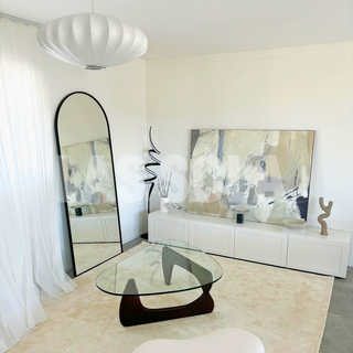 Ritta Design LED Lampada a Sospensione Seta Artificiale Bianco