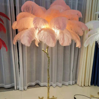 O'Moore Design LED Lampada da Terra Piuma Struzzo Lussa Soggiorno/Camera da Letto