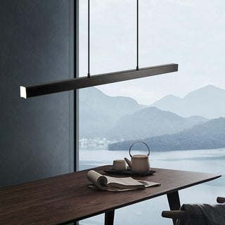 Arisha Moderna LED Lampada a Sospensione Metallo Nero/Marrone Lineare