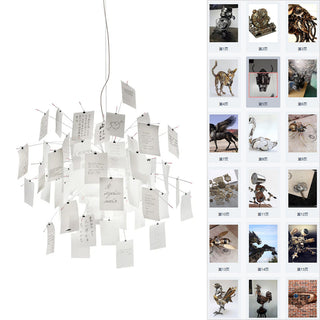 Ortheen Individual Creativity Paper Metal Chandelier - Lamp Copper