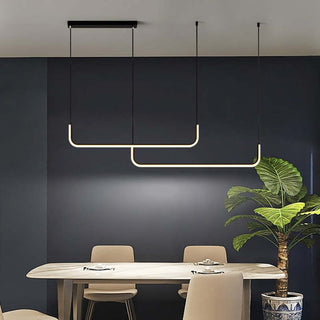 Arisha Moderne LED Lampade a Sospensione Lineare Doppia Cornice