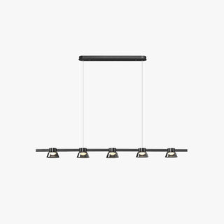 Arisha Moderno LED Lampada a Sospensione Metallo Nero Lineare Sala da Pranzo/Soggiorno/Camera da Letto