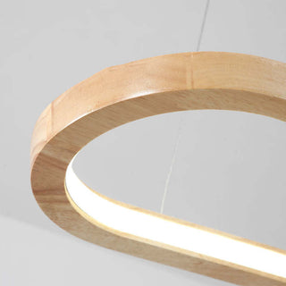 Muto Bellissimo LED Lampade a Sospensione Legno Ovale Contemporanee
