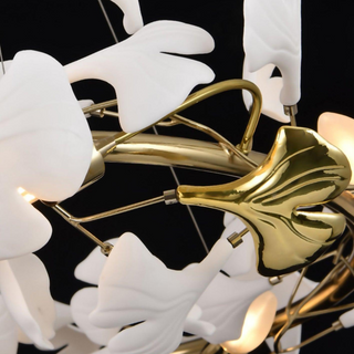 Olivia Design Bellissimo LED Lampade a Sospensione Spirale Ginkgo Biloba Metallo Ceramico  Soggiorno/Camera da Letto