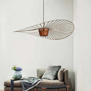 Ritta Lampade a Sospensione Tessuto Nero/Bianco/Oro/Marrone Fiore Moderne