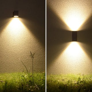 Ray Moderne LED Lampade da Esterno Metallo Nero Quadrato Minimalista
