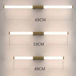 Arisha Moderno LED Applique Metallo Linea Acrilico Oro