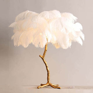 O'Moore Design LED Lampada da Terra Piuma Struzzo Lussa Soggiorno/Camera da Letto