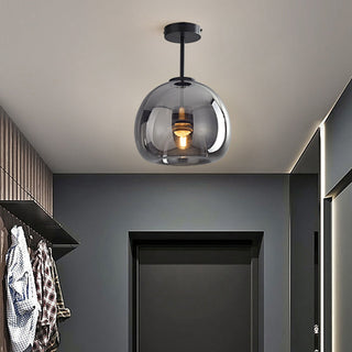 Arisha Moderno LED Lampade a Sospensione Cupola Vetro Oro/Nero Trasparente