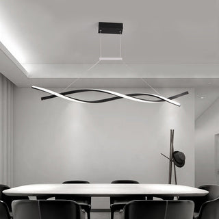 Arisha Lampada a Sospensione Metallo Nero/Grigio Curva Incrociata Moderna