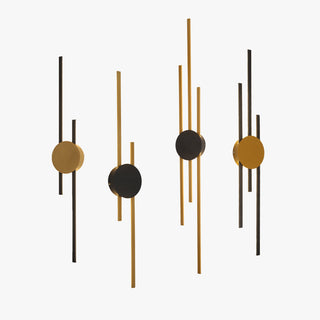 Arisha Moderne Lineare Applique Metallo/Acrilico Nero/Oro Studio